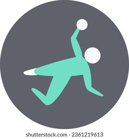 Beach-Handball-Wettkampfsymbol. Sportschild.  