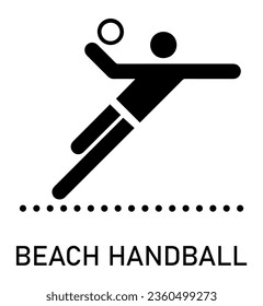 Iconos de balonmano playa. Juegos y deporte. Pictogramas vectoriales