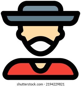 Beach hat boy wearing mask for safety reasons