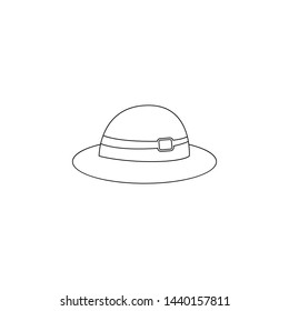 Beach hat flat icon. Element of summer for mobile concept and web apps icon. Outline, thin line icon for website design and development, app development