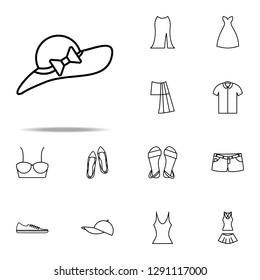 Beach hat icon. Summer Clothes icons universal set for web and mobile