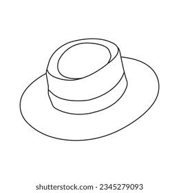 Beach hat icon vector illustration simple design