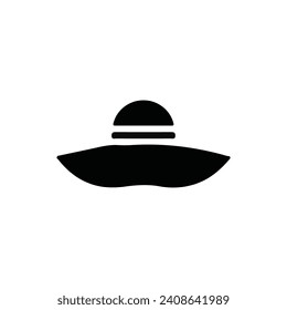 beach hat icon vector  ilustration logo design