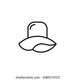 Beach hat line icon