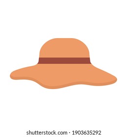 beach hat on a white background vector illustration design