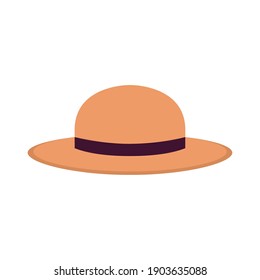 beach hat over a white background vector illustration design