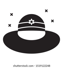 Beach Hat Summer Holidays Vector Icon Design