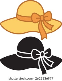 Beach Hat, Summer Hat on white background