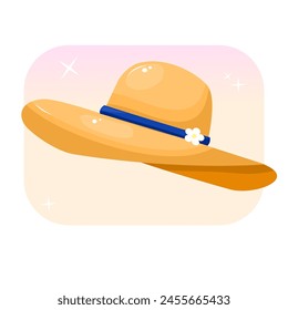 Beach hat in summer vector