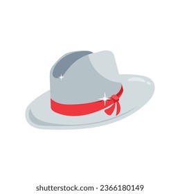 Dibujo de diseño de los iconos del vector de sombrero de playa de colorido Stickers. Archivo EPS 10