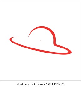 beach hat vector design, creative logo illustration