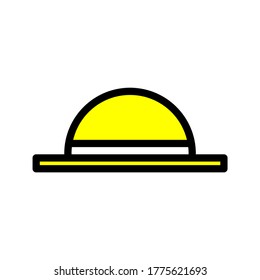 Beach hat vector icon fit for summer style icon, summer fashion style, hat shop, beach shop and etc