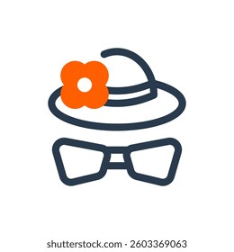 Beach Hat Vector Icon for Songkran