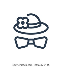 Beach Hat Vector Icon for Songkran