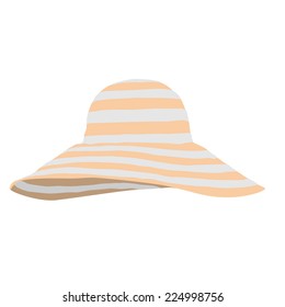 Beach hat, hat vector, beach hat isolated