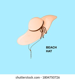 beach hat vector simple and clean design, Additional image include layer by layer