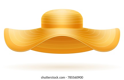 beach hat for women stock vector illustration isolated on white background