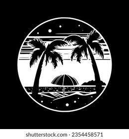 Beach - High Quality Vector Logo - Vector illustration ideal for T-shirt graphic