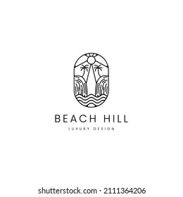 Logo der Beach Hill Line mit Kokosnuss oder Palme
