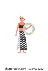 Beach holiday background. Modern illustration slider site page. The concept of going to the beach for a vacation. Web banner summer vacation on the beach. Vector design image.