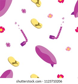 Beach Holiday Colorful Assets Pattern Illustration