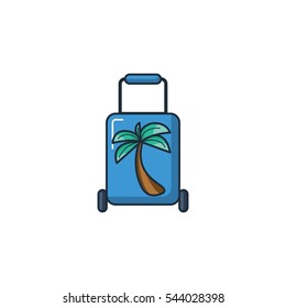 Beach Holiday Logo Design Element