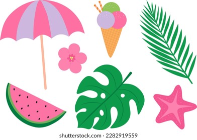 Beach holiday sea summer vector illustration