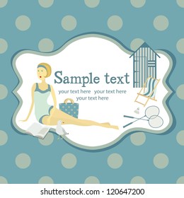 Beach holidays card