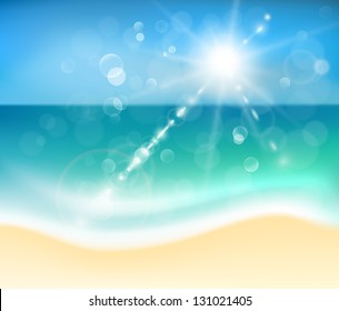 Beach horizon abstract background - eps10