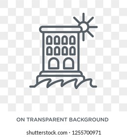 Beach Hotel icon. Beach Hotel design concept from Hotel collection. Simple element vector illustration on transparent background.