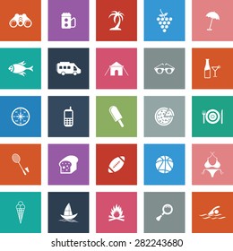  Beach, Hotel & Tourism Icon Set.