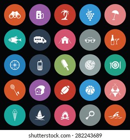  Beach, Hotel & Tourism Icon Set.