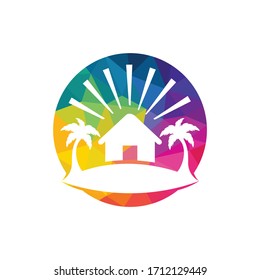 Diseño del logotipo de Beach House. Diseño Con Logotipo Beach Resort.