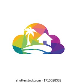 Beach House Logo Design. Beach Resort Logo Design.