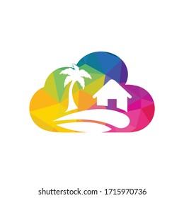 Beach House Logo Design. Beach Resort Logo Design.