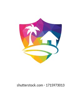 Beach House Logo Design. Beach Resort Logo Design.