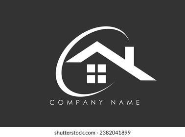 Beach house  logo icon design template vector illustration