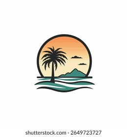 beach house logo simple line