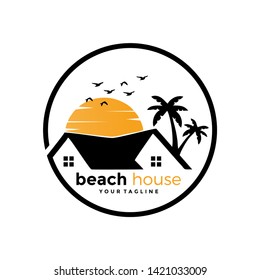 Beach House Real Estate Logo Stock Vector (Royalty Free) 1421033009 ...