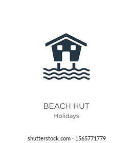 Beach hut icon vector. Trendy flat beach hut icon from holidays collection isolated on white background. Vector illustration can be used for web and mobile graphic design, logo, eps10