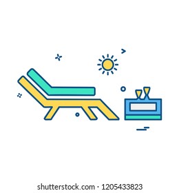 Beach icon design vector