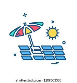 Beach icon design vector