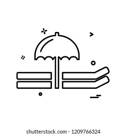 Beach icon design vector