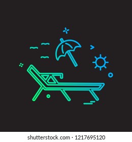 Beach icon design vector