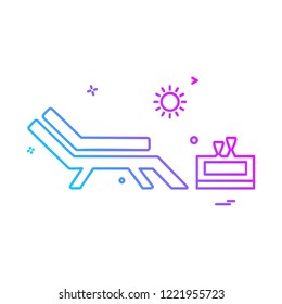 Beach icon design vector