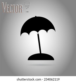 Beach icon . Flat design style. Made in vector illustration
