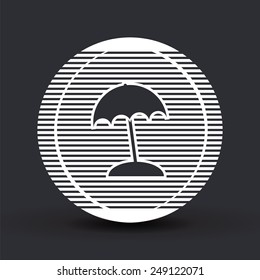 Beach icon . Flat design style. Made in vector illustration