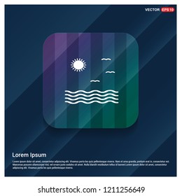 beach icon - Free vector icon