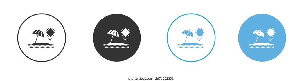 Beach icon. Graphic icon design template
