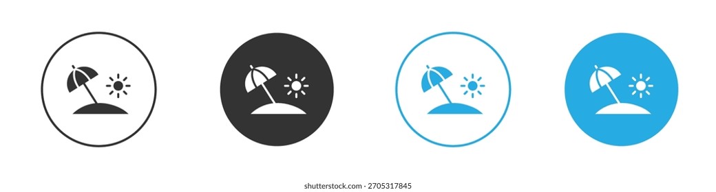 Beach icon. Graphic icon design template